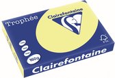 Clairefontaine Trophée Pastel, gekleurd papier, A3, 160 g, 250 vel, citroengeel 4 stuks