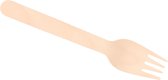 25x houten wegwerp vorken bestek 16 cm bio/eco - BBQ/verjaardag/picknick bestek berkenhout