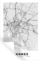 Stickers Stickers muraux - Plan de ville - France - Carte - Vannes - Carte - 60x90 cm - Film adhésif