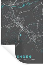 Muurstickers - Sticker Folie - Duitsland – Blauw – Menden – Stadskaart – Kaart – Plattegrond - 80x120 cm - Plakfolie - Muurstickers Kinderkamer - Zelfklevend Behang - Zelfklevend behangpapier - Stickerfolie