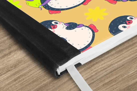 Carnet - Carnet d'écriture - Sac à dos - Pingouin - Patrons - Carnet - Format A5 - Bloc-notes