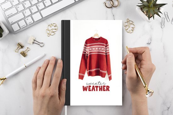 Carnet - Carnet d'écriture - Hiver - Pull - Noël - Carnet - Format A5 - Bloc-notes - Noël - Cadeau - Cadeau de Noël homme, femme et enfant