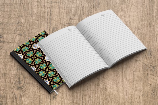 Carnet - Cahier - Oriental - Motif - Arabe - Etoiles - Carnet - Format A5 - Bloc-notes
