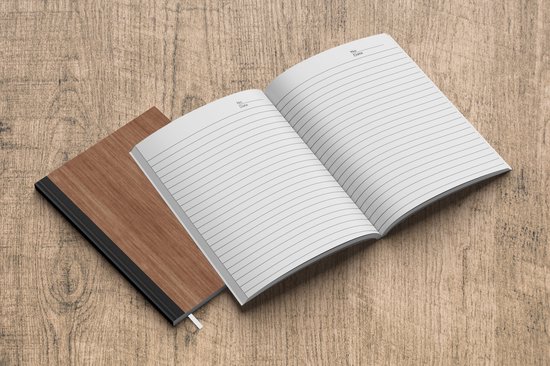 Carnet - Cahier d'écriture - Bois - Souche d'arbre - Motifs - Carnet - Format A5 - Bloc-notes