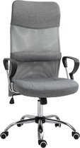 Bol.com Vinsetto Bureaustoel gamingstoel ergonomische draaistoel kantoorstoel linnen grijs 921-196 aanbieding