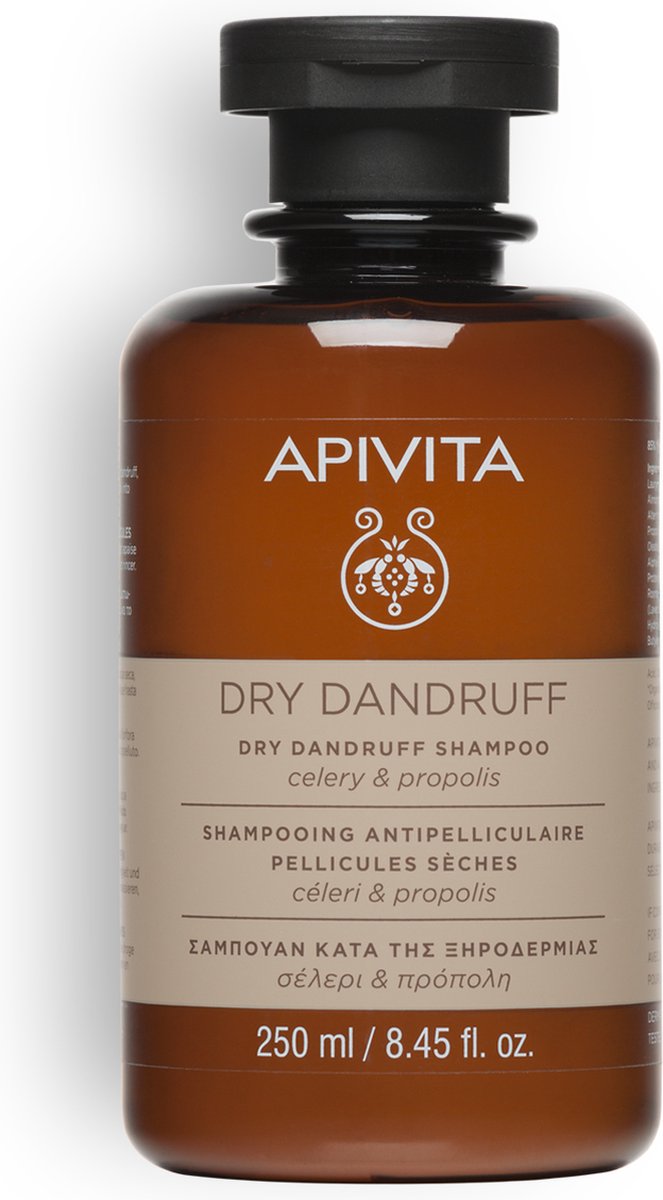 Apivita Dry Dandruff Shampoo (droge roos) (500ml eco-verpakking)