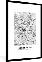 Fotolijst incl. Poster - Kaart - Dinslaken - Duitsland - Plattegrond - Stadskaart - 80x120 cm - Posterlijst