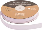 Vaessen Creative Cotton Ribbon - 15mmx25m - Wit