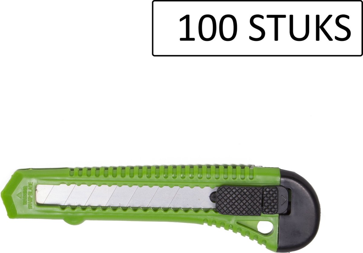 Benson Stanleymes - Afbreekmes - 18 mm - Grootverpakking 100 stuks - Professioneel Snijgereedschap