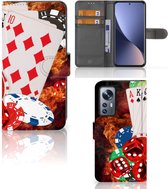 GSM Hoesje Xiaomi 12 | 12X Wallet Book Case Personaliseren Casino