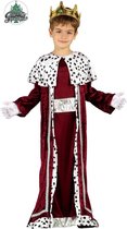 Costume de Prince Roi et Noblesse | Velours rouge des trois rois | Garçon | 7-9 ans | Noël | Déguisements