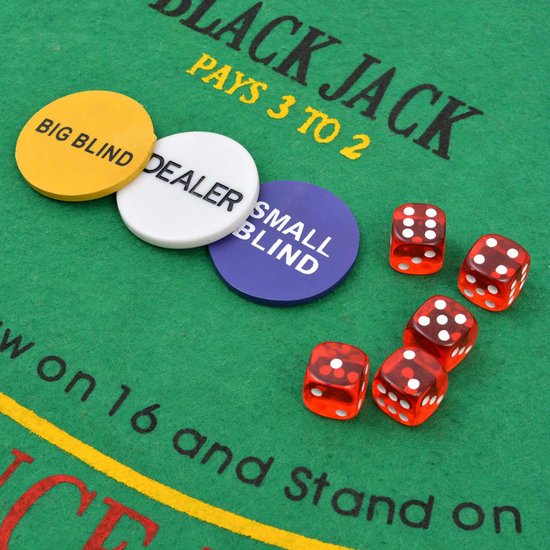 Thumbnail van een extra afbeelding van het spel VidaLife Poker/blackjack set met 600 chips aluminium