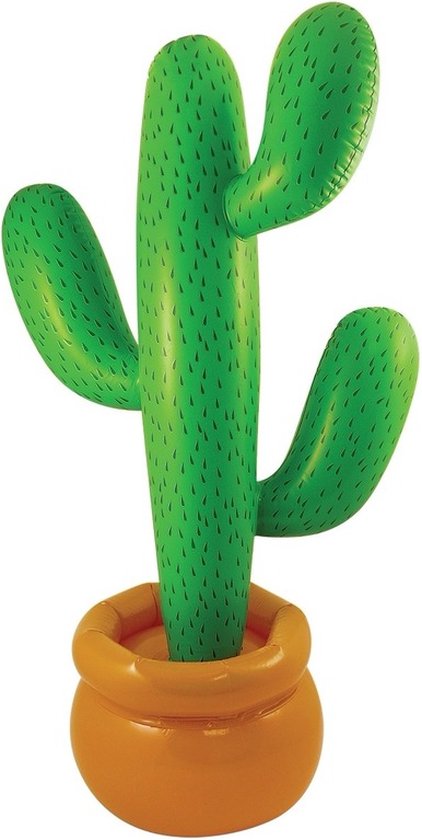 Opblaasbare mega cactus - groen - 170 cm - Zomer/Mexicaans/Tropical thema feestartikelen