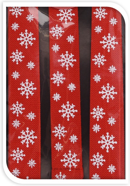 Bretelles de Noël rouges avec des flocons de neige Accessoires de Noël pour  adultes -... | bol.com
