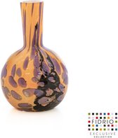 Design vaas Globe - Fidrio TRICOLOR - glas, mondgeblazen bloemenvaas - hoogte 20 cm