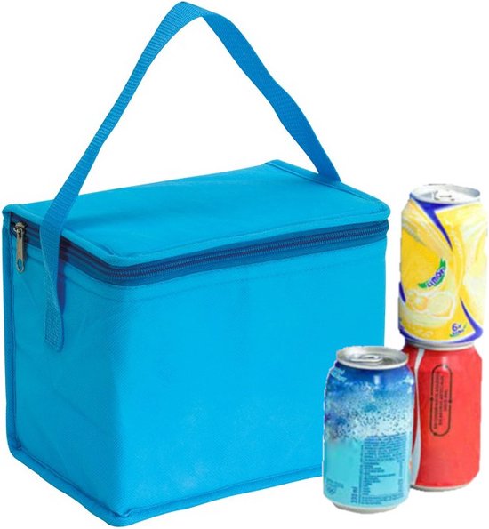 Kleine koeltas voor lunch lichtblauw met 2 stuks flexibele koelelementen 4.5 l van Klein — afbeelding 2