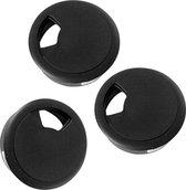Kabeldoorvoer element - 3x - zwart - Dia 60 mm - Elektra kabeldoorvoeren buizen en goten