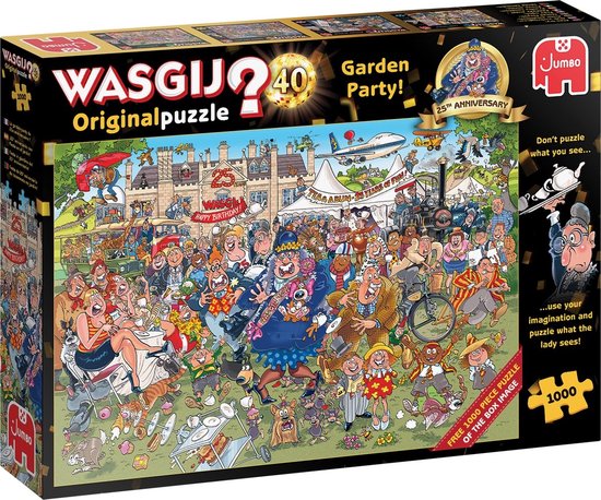 Afbeelding van Wasgij Original 40 Tuinfeest! 2x 1000 stukjes - Legpuzzel - Wasgij 25 jaar Jubileum editie speelgoed