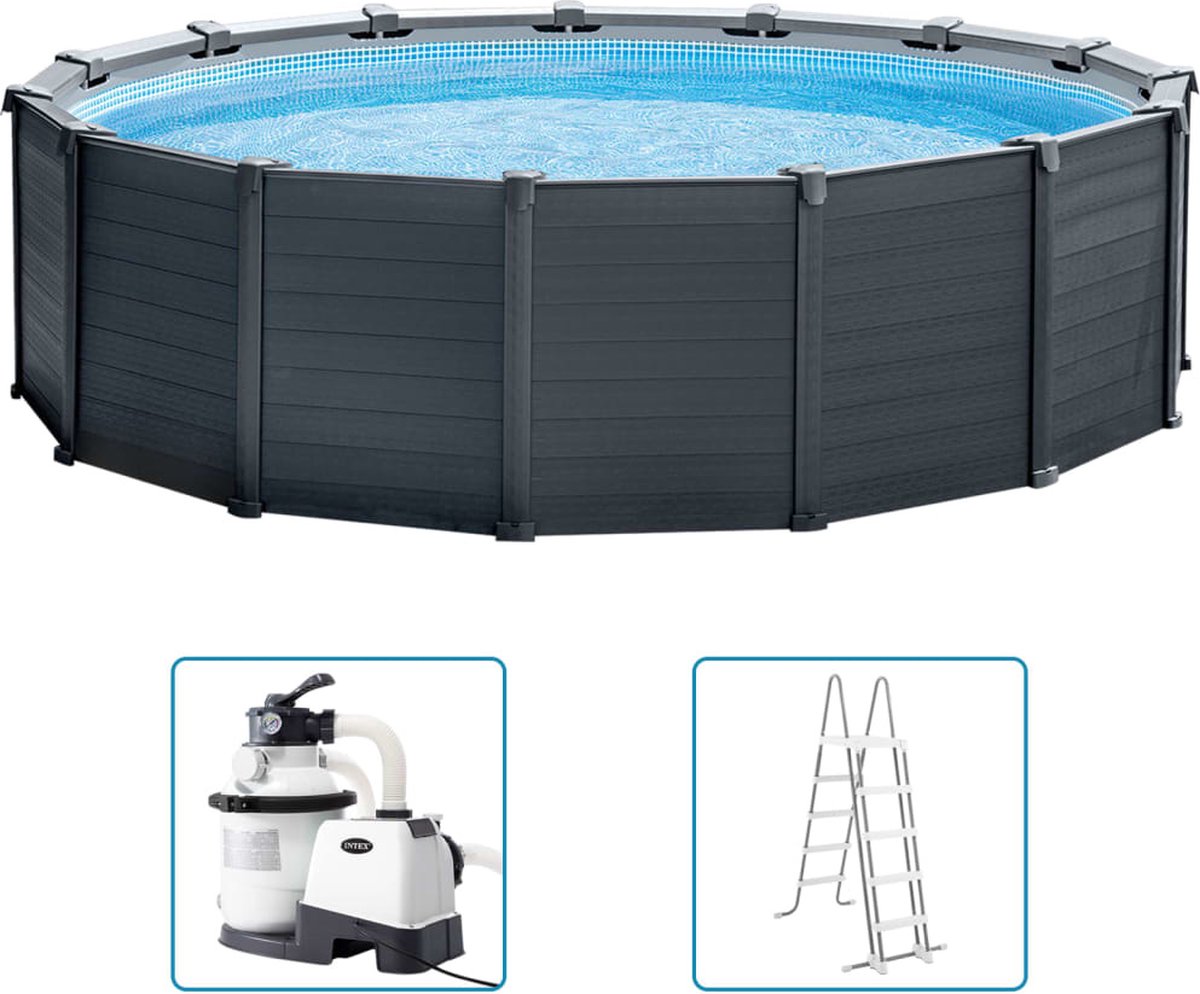 Intex Graphite Gray Panel kit piscine - Ø 478 x 124 cm