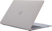 Mobigear Laptophoes geschikt voor Apple MacBook Air 13 Inch (2018-2020) Hoes Hardshell Laptopcover MacBook Case | Mobigear Cream Matte - Rock Grey - Model A1932 / A2179 / A2337 | Grijs