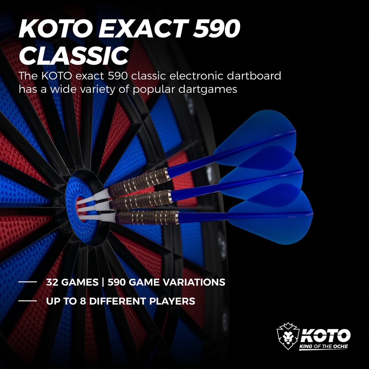 KOTO Classic Electronic Dartboard, Jeu de fléchette électronique