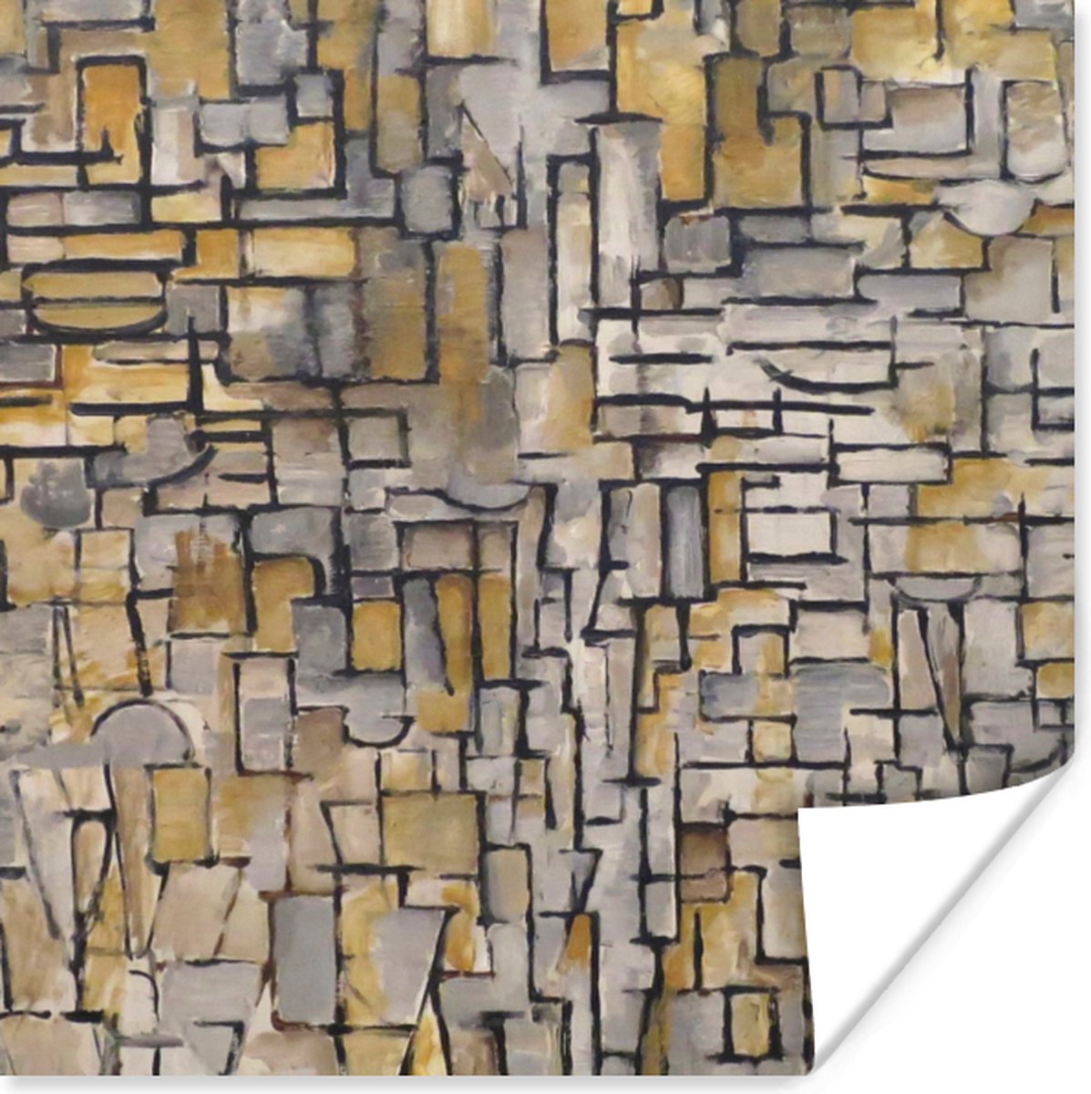 Poster Mondriaan - Kunst - Oude meesters - 50x50 cm