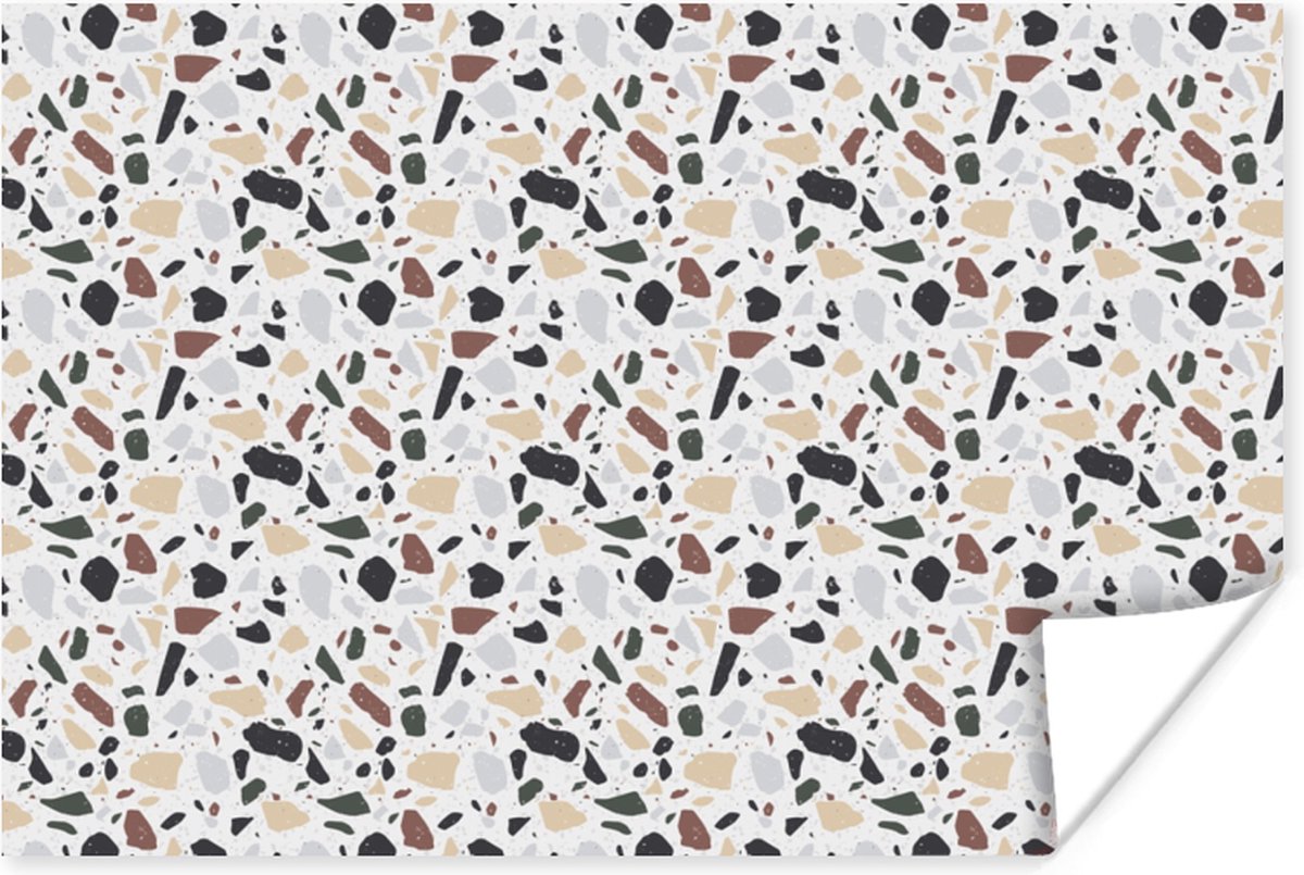 Poster Structuur - Terazzo - Patroon - 30x20 cm