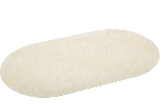 Voerbak Placemat DOGA - Voermat Hond en Kat- Antislip - Waterafstotend - Wit - Vegan Leer - 30 x 53 cm - Maat S