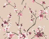 JAPANSE KERSENBLOESEM "SAKURA" BEHANG | Aziatisch - roze grijs beige paars wit - A.S. Création Desert Lodge
