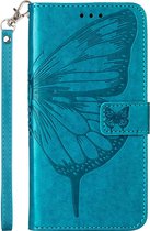 Coque OnePlus Nord 2T - Mobigear - Série Butterfly - Bookcase en similicuir - Blauw - Coque adaptée pour OnePlus Nord 2T