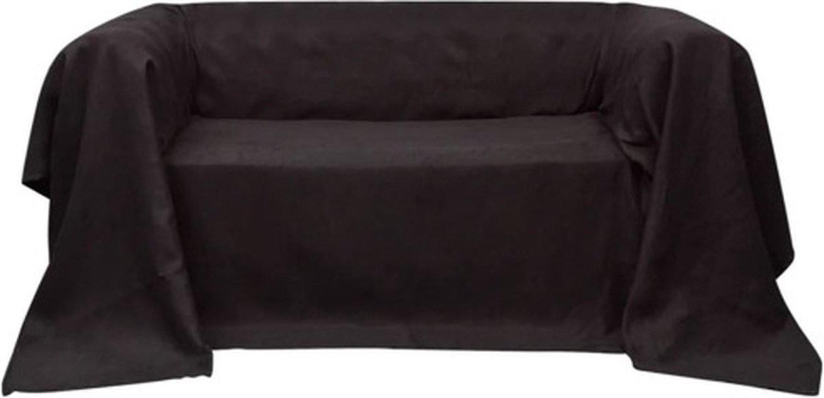 vidaXL Bankhoes - 210x280 - cm - microsuède - bruin