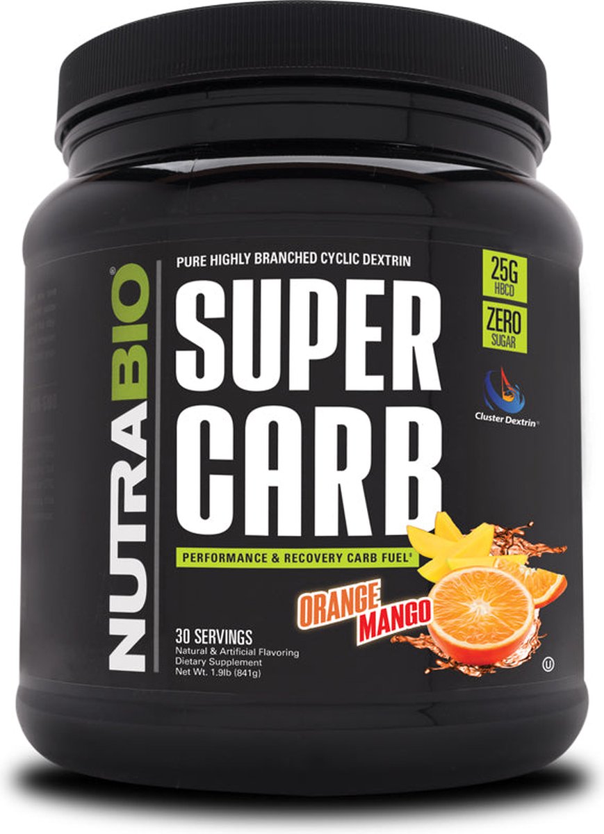 NutraBio Super Carb - Orange Mango - 850 gr