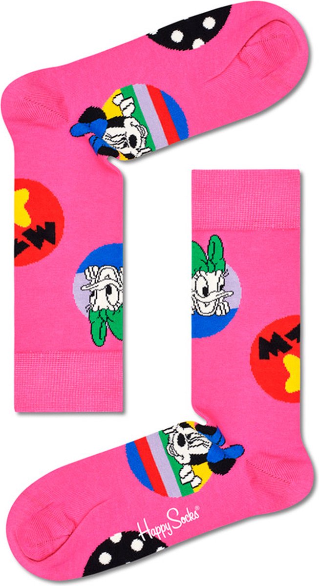 Happy Socks unisex sokken Disney daisy minnie dot roze