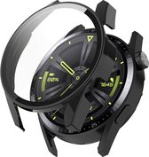 YONO Case geschikt voor Huawei Watch GT 3 - 46mm - Screen Protector Hoesje - Full Cover Bumper - Zwart