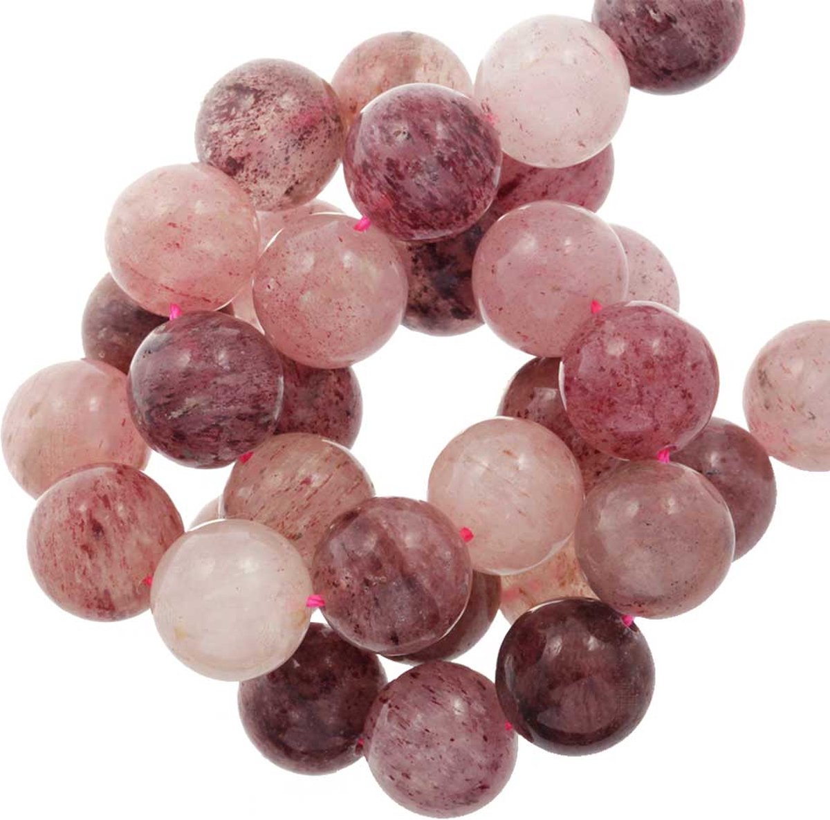 Aardbeienkwarts Kralen (8 mm) 46 Stuks