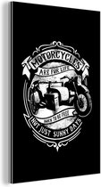 Décoration murale Métal - Peinture Aluminium - Mancave - Moto - Vintage - Citations - 60x90 cm
