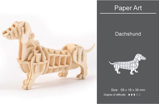 Houten dieren 3D puzzel - Puzzel - 3D – Zelf in elkaar zetten - Speelgoed  bouwpakket... | bol.com