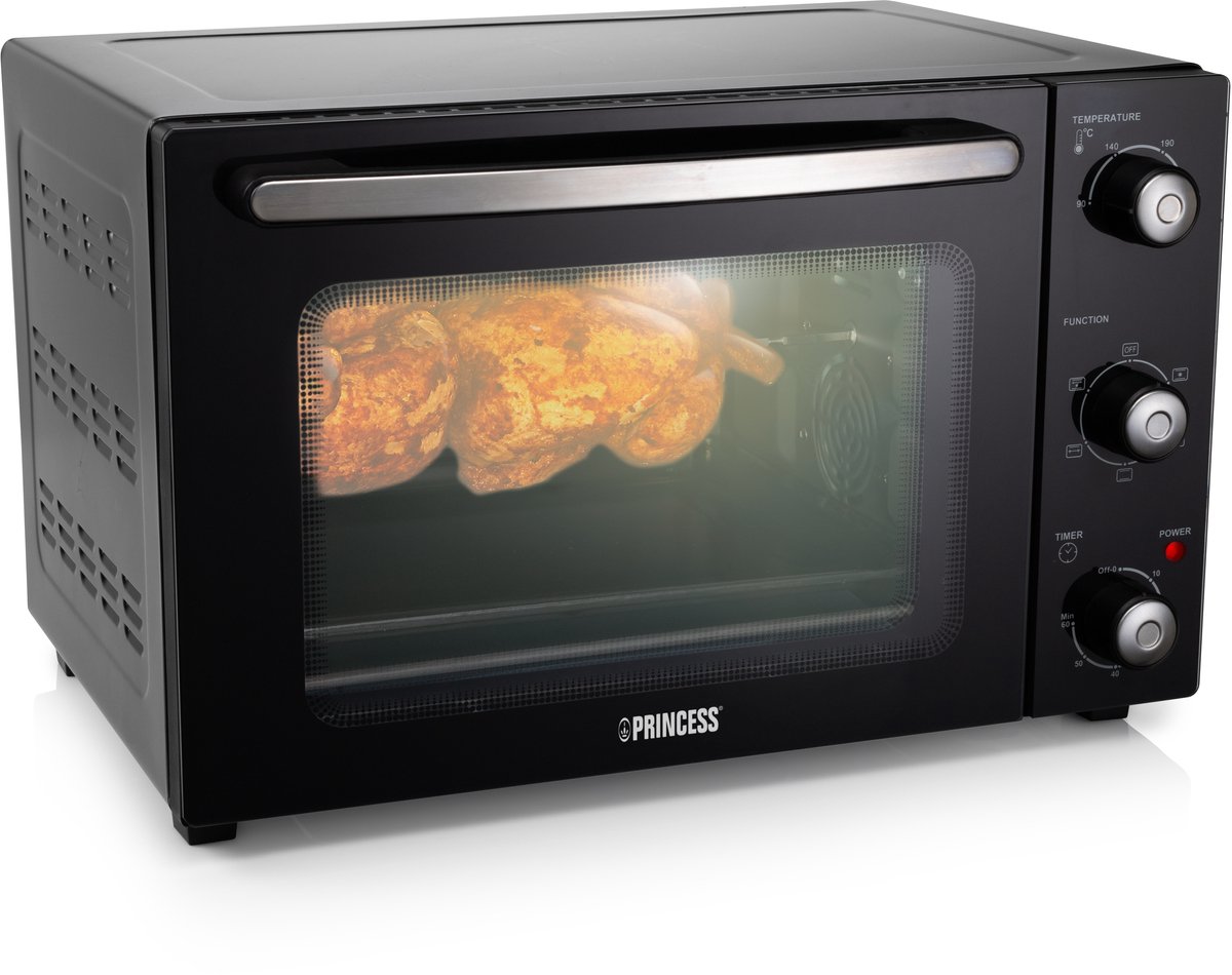 Princess 112751 Heteluchtoven DeLuxe - Vrijstaande oven - Inhoud 32 liter