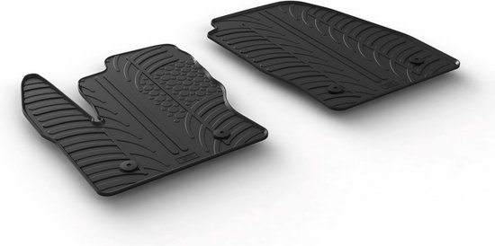 Motohobby rubberen matten voorzijde rubberen vloermatten set voor Ford Focus MK3 (2010-2018) - 2-delig - perfecte pasvorm