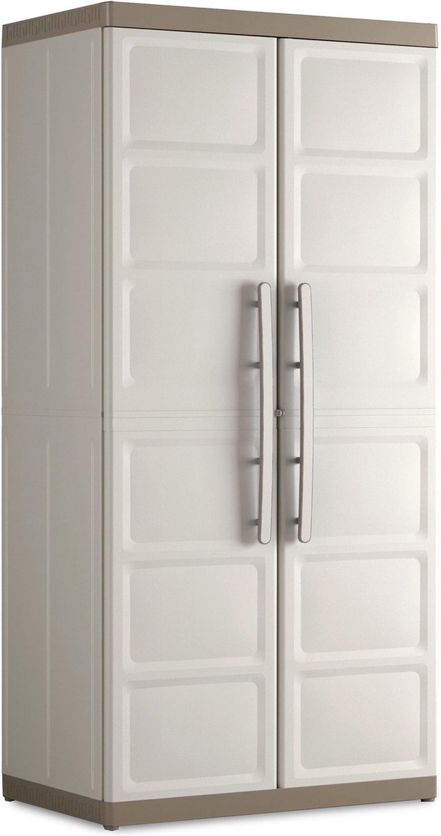 Bol.com Keter Excellence XL Opbergkast hoog - 4 planken - 54x89x182cm - Beige/Taupe aanbieding