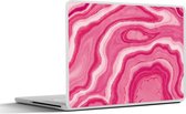 Laptop sticker - 14 inch - Roze - Geode - Agaat steen - Edelstenen - 32x5x23x5cm - Laptopstickers - Laptop skin - Cover