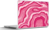 Laptop sticker - 14 inch - Roze - Geode - Agaat steen - Edelstenen - 32x5x23x5cm - Laptopstickers - Laptop skin - Cover