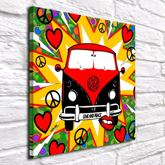 Panther Print Classic Volkswagen Vw Beetle Stampa su Tela Wall Art (45x30 cm
