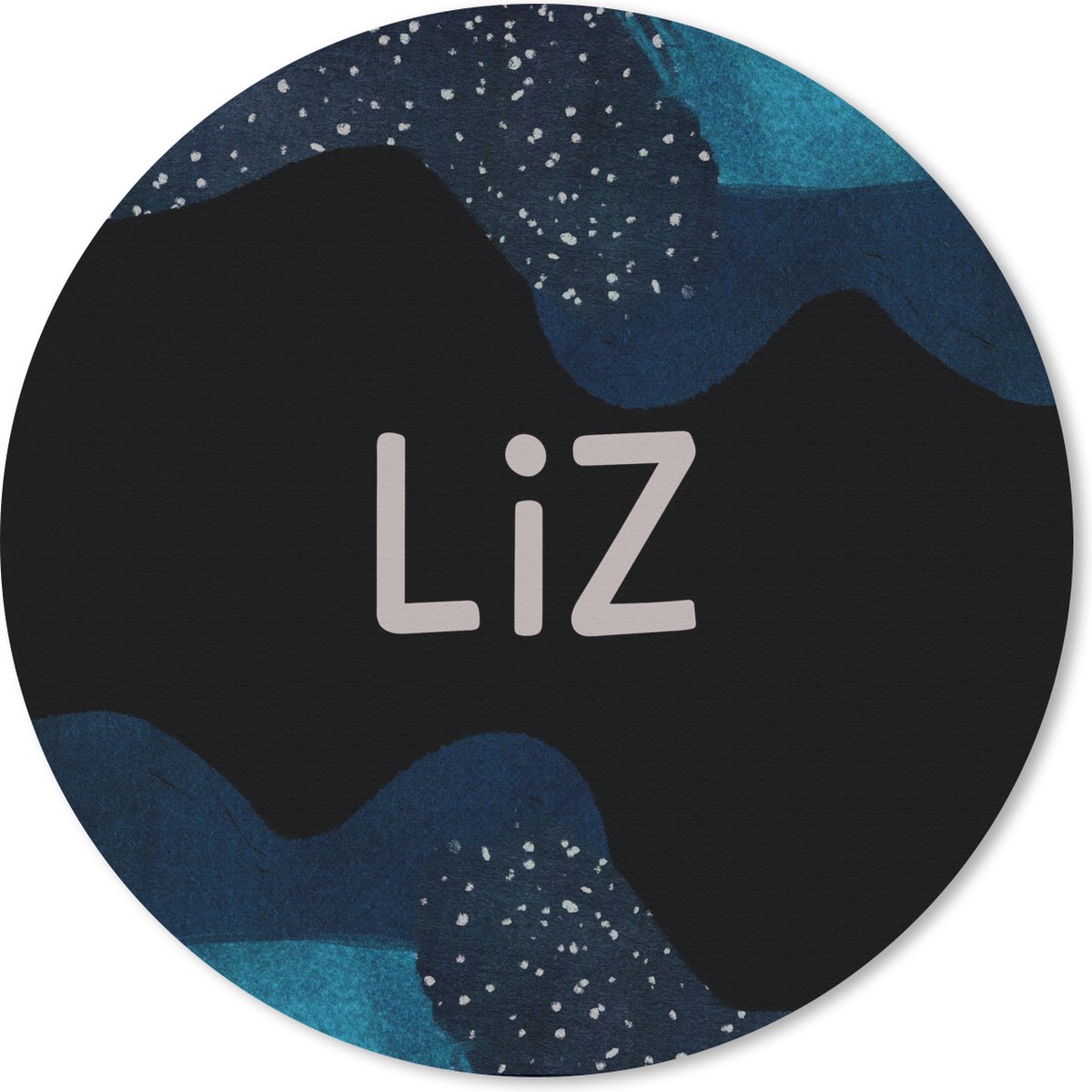 Muismat rond 40x40 cm - Mousepad Liz - Pastel - Meisje - Ronde muismatten