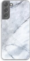 Case Company® - Hoesje geschikt voor Samsung Galaxy S22 Plus hoesje - Witte marmer - Soft Cover Telefoonhoesje - Bescherming aan alle Kanten en Schermrand