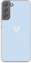 Case Company® - Hoesje geschikt voor Samsung Galaxy S22 Plus hoesje - Klein Hart Blauw - Soft Cover Telefoonhoesje - Bescherming aan alle Kanten en Schermrand