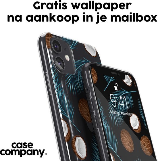 Case Company® - Coque OnePlus Nord 2 5G avec cordon - Noix de coco - Protection de téléphone avec cordon Zwart - Protection sur tous les côtés et sur les bords de l'écran