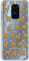 Case Company® - Hoesje geschikt voor Xiaomi Redmi Note 9 hoesje - Alpacas - Soft Cover Telefoonhoesje - Bescherming aan alle Kanten en Schermrand