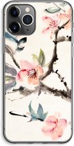 Case Company® - Hoesje geschikt voor iPhone 11 Pro Max hoesje - Japanse bloemen - Soft Cover Telefoonhoesje - Bescherming aan alle Kanten en Schermrand