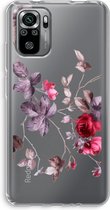 Case Company® - Hoesje geschikt voor Xiaomi Redmi Note 10S hoesje - Mooie bloemen - Soft Cover Telefoonhoesje - Bescherming aan alle Kanten en Schermrand